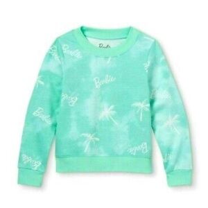 Barbie Mint Green Sweatshirt with Palm Design Size XS (4/5) NEW